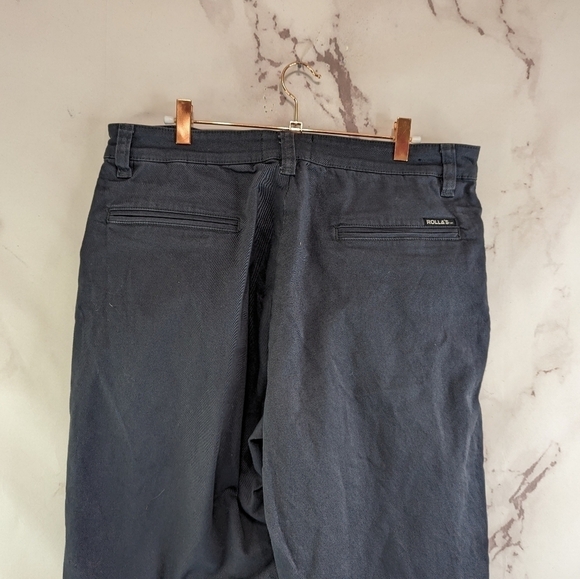 Rollas Pants Mens 34 X 32 Lazy Boy Wide Leg New Ink Drill Dark Gray Carpenter - Picture 6 of 12